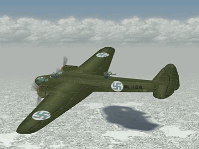 blenheim iv with marks of finnish airforce