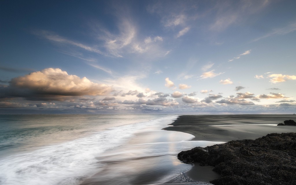 cold beach in december