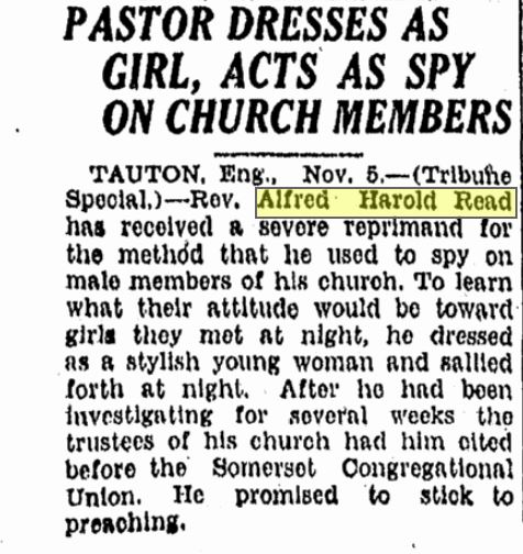 Rev Read Tampa FL Tribune 6 November 1927 p 31