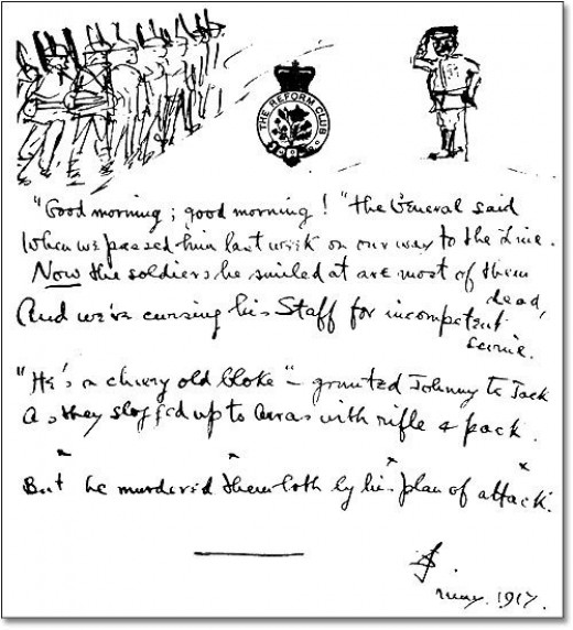 siegfried sassoon poem autograph