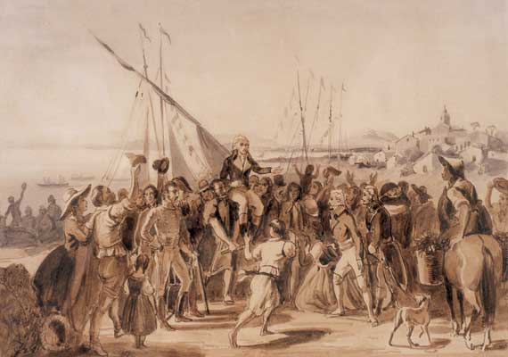 Daily History Picture: Miranda Arrives in the Americas