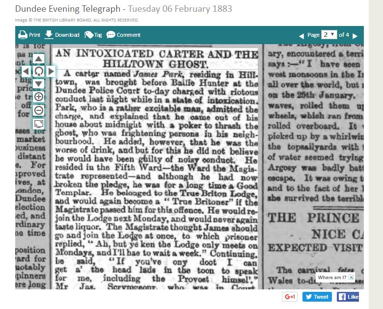 The 1883 Dundee Ghost Flap #2: the Hilltown Ghost