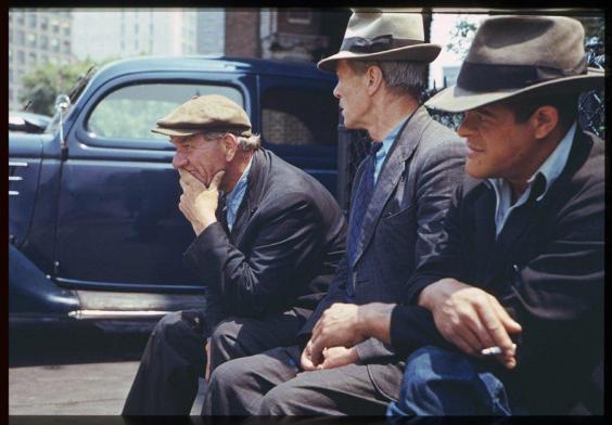 Daily History Picture: Three Men in New York Park 1940s