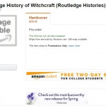 New History Books: Routledge History Witchcraft